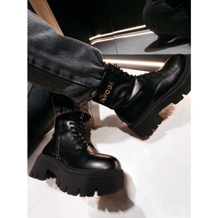 BUTY DAMSKIE WORKERY GOLD OLAVOGA SHOES MOVE BLACK