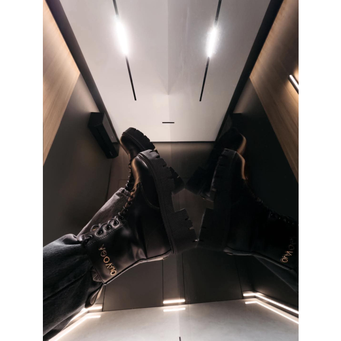 BUTY DAMSKIE WORKERY GOLD OLAVOGA SHOES MOVE BLACK