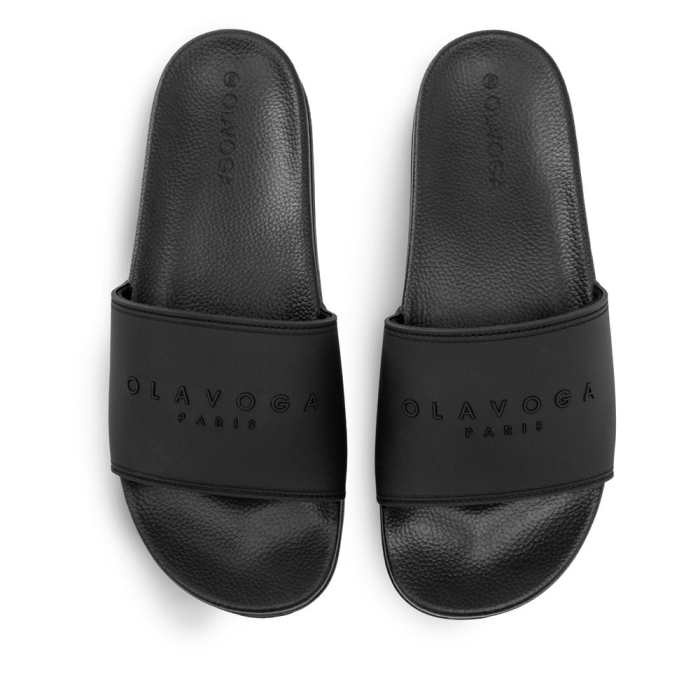 BUTY MĘSKIE KLAPKI OLAVOGA MEN SHOES LAVITS BLACK