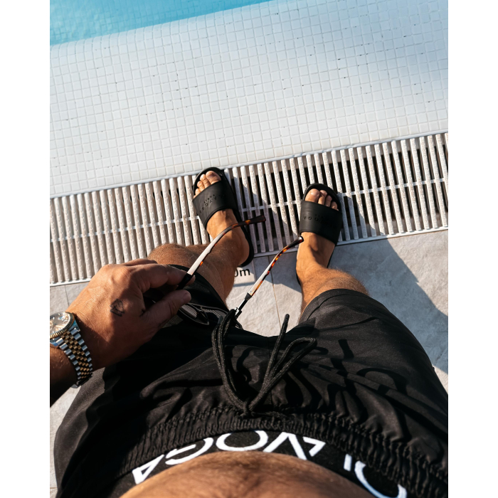 BUTY MĘSKIE KLAPKI OLAVOGA MEN SHOES LAVITS BLACK