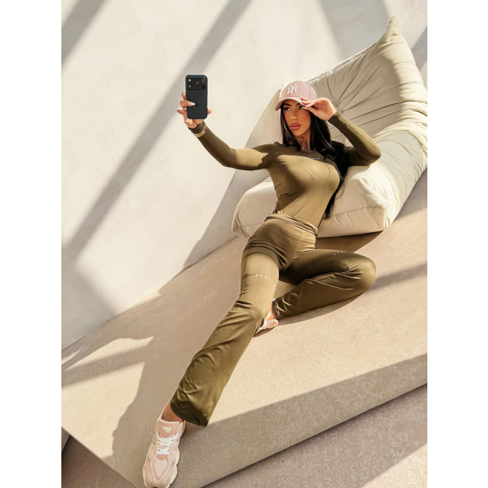 KOMPLET DAMSKI MODELUJĄCY OLAVOGA UNWIND KHAKI