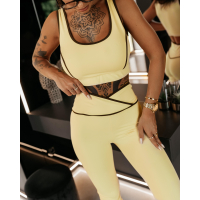 KOMPLET DAMSKI OLAVOGA DRAEL YELLOW