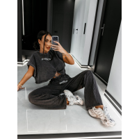 KOMPLET DRES BAWEŁNIANY DAMSKI OLAVOGA LENCI GRAY