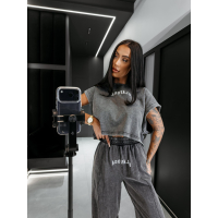 KOMPLET DRES BAWEŁNIANY DAMSKI OLAVOGA LENCI LIGHT GRAY