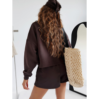 KOMPLET DRES BAWEŁNIANY DAMSKI Z KRÓTKIMI SPODENKAMI OLAVOGA NAYRO BROWN