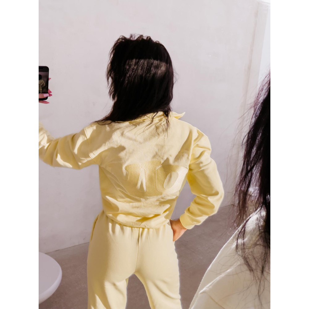 KOMPLET DRES DAMSKI BAWEŁNIANY OLAVOGA BLOOM YELLOW