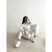 KOMPLET DRES DAMSKI BAWEŁNIANY OLAVOGA BLOOM GRAY