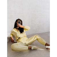 KOMPLET DRES DAMSKI BAWEŁNIANY OLAVOGA BLOOM YELLOW