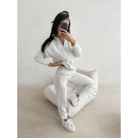KOMPLET DRES DAMSKI BAWEŁNIANY OLAVOGA BLOOM GRAY