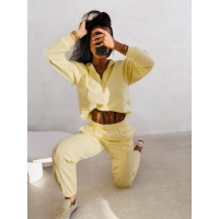 KOMPLET DRES DAMSKI BAWEŁNIANY OLAVOGA BLOOM YELLOW