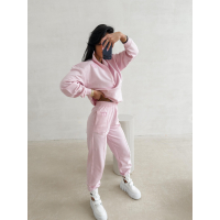 KOMPLET DRES DAMSKI BAWEŁNIANY OLAVOGA BLOOM PINK