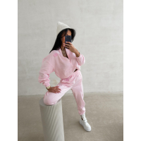 KOMPLET DRES DAMSKI BAWEŁNIANY OLAVOGA BLOOM PINK