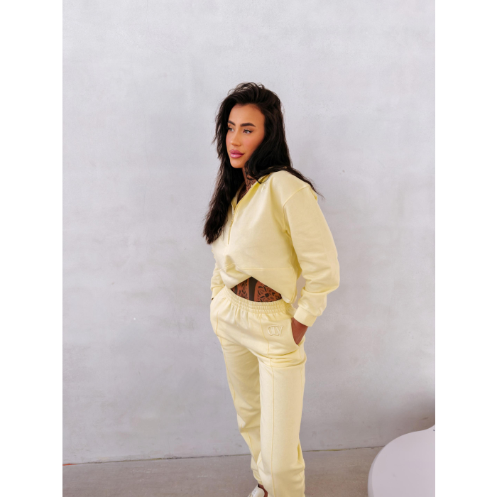 KOMPLET DRES DAMSKI BAWEŁNIANY OLAVOGA BLOOM YELLOW