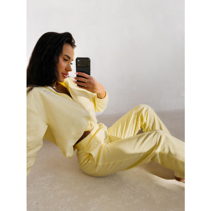 KOMPLET DRES DAMSKI BAWEŁNIANY OLAVOGA BLOOM YELLOW