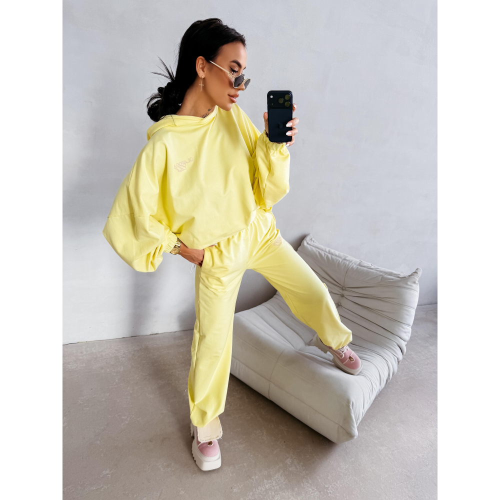 KOMPLET DRES DAMSKI BAWEŁNIANY OLAVOGA ZESTY YELLOW