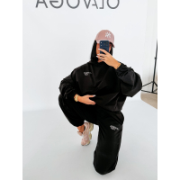 KOMPLET DRES DAMSKI BAWEŁNIANY OLAVOGA ZESTY BLACK
