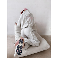 KOMPLET DRES DAMSKI BAWEŁNIANY OLAVOGA ZESTY GRAY
