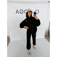 KOMPLET DRES DAMSKI BAWEŁNIANY OLAVOGA ZESTY BLACK