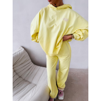 KOMPLET DRES DAMSKI BAWEŁNIANY OLAVOGA ZESTY YELLOW