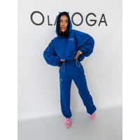 KOMPLET DRES DAMSKI BAWEŁNIANY OLAVOGA ZESTY ROYAL BLUE