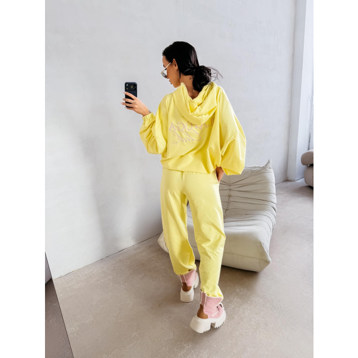 KOMPLET DRES DAMSKI BAWEŁNIANY OLAVOGA ZESTY YELLOW