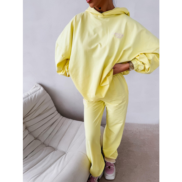 KOMPLET DRES DAMSKI BAWEŁNIANY OLAVOGA ZESTY YELLOW