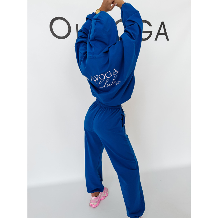 KOMPLET DRES DAMSKI BAWEŁNIANY OLAVOGA ZESTY ROYAL BLUE