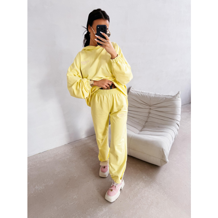 KOMPLET DRES DAMSKI BAWEŁNIANY OLAVOGA ZESTY YELLOW