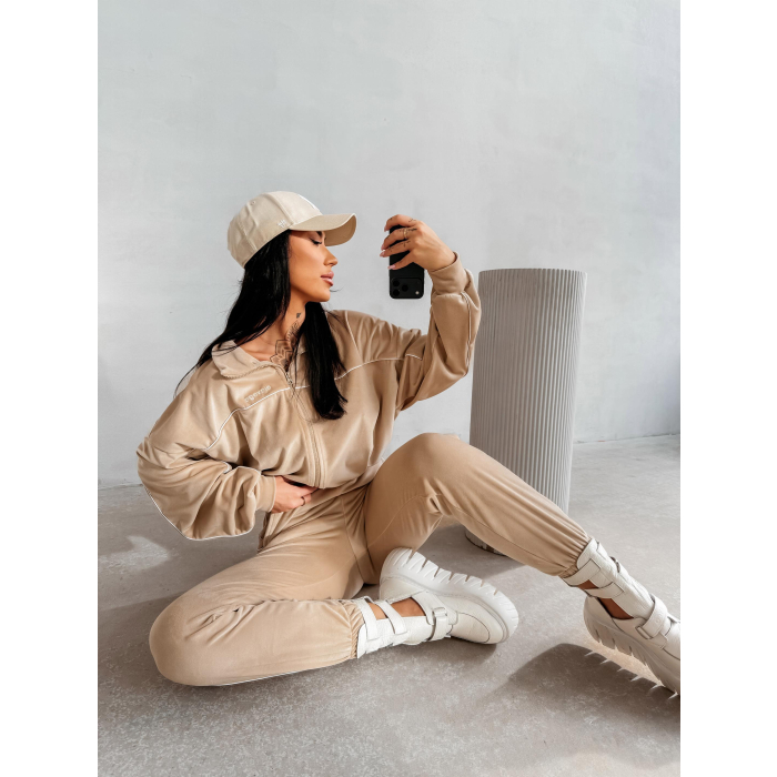 KOMPLET DRES DAMSKI OLAVOGA RIFMO BEIGE