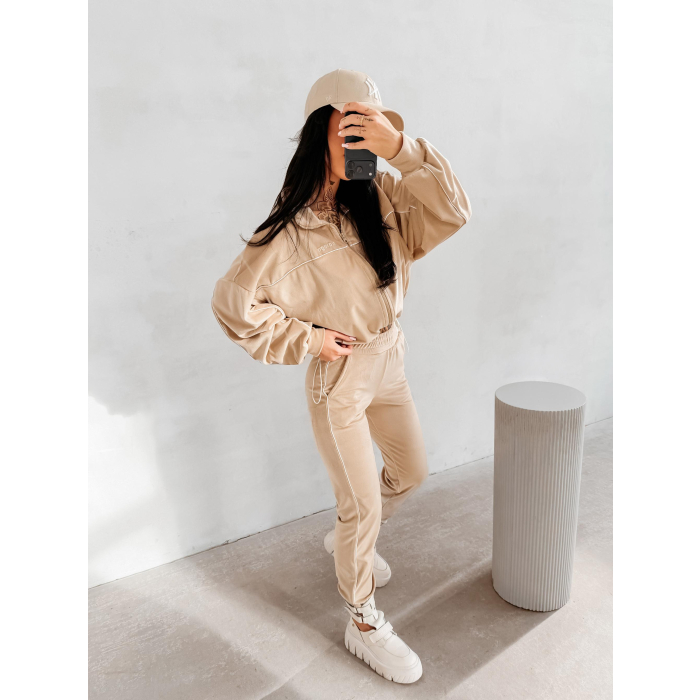 KOMPLET DRES DAMSKI OLAVOGA RIFMO BEIGE