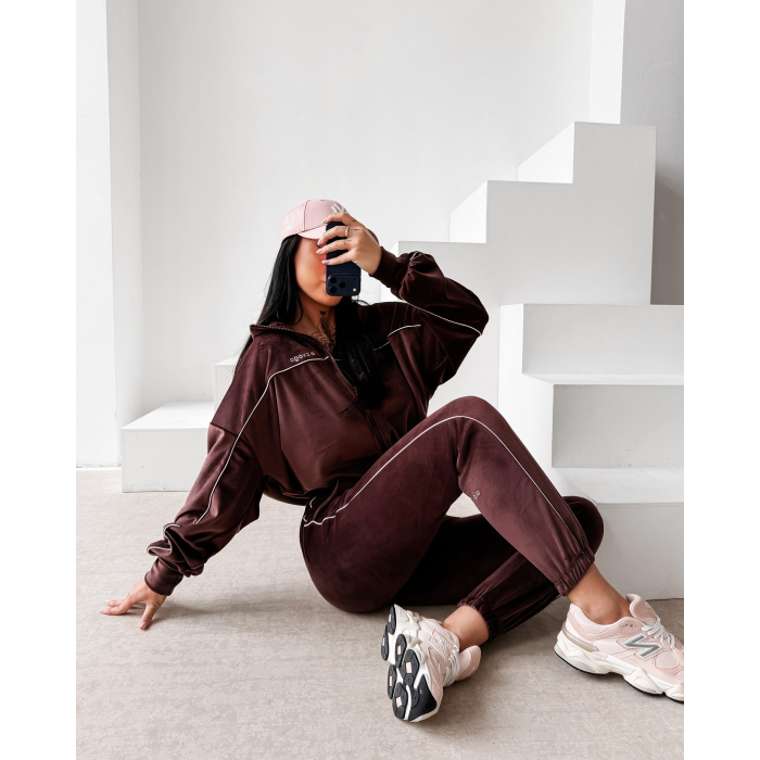 KOMPLET DRES DAMSKI OLAVOGA RIFMO BROWN