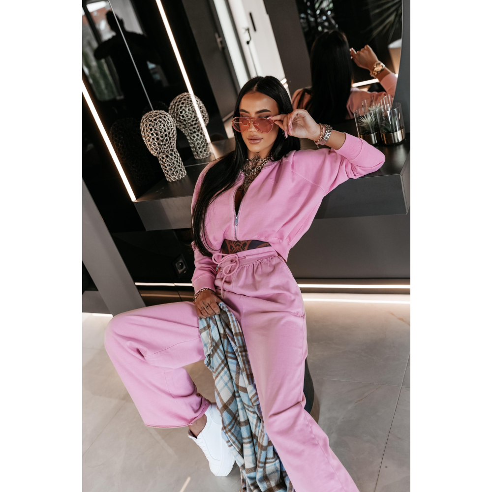 KOMPLET DRES DAMSKI OLAVOGA VEIA PINK