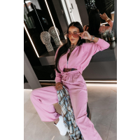 KOMPLET DRES DAMSKI OLAVOGA VEIA PINK
