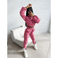 KOMPLET DRES DAMSKI OLAVOGA WOELE LIGHT PINK