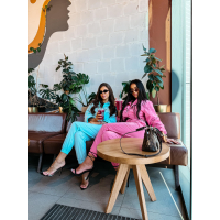 KOMPLET DRES DAMSKI OLAVOGA WOELE LIGHT PINK