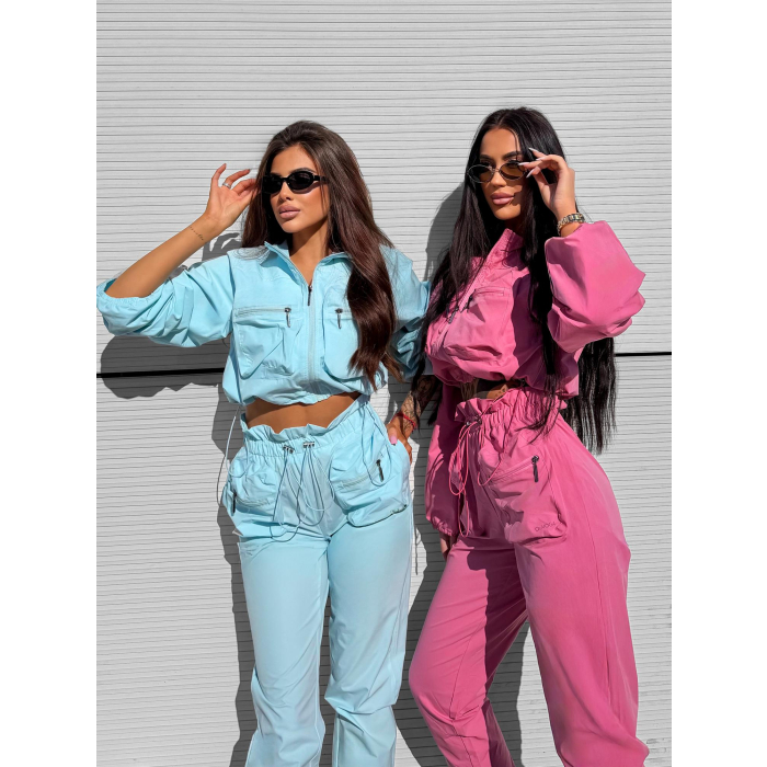 KOMPLET DRES DAMSKI OLAVOGA WOELE LIGHT PINK