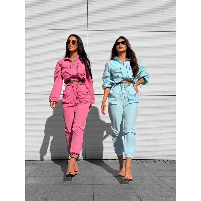 KOMPLET DRES DAMSKI OLAVOGA WOELE LIGHT PINK
