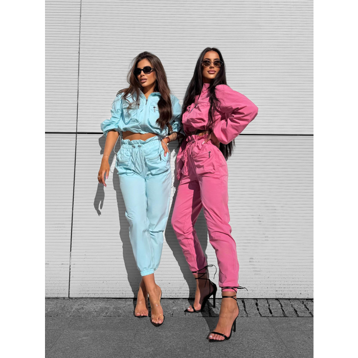 KOMPLET DRES DAMSKI OLAVOGA WOELE LIGHT PINK