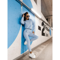 KOMPLET DRES DAMSKI POLAROWY LAMPAS OLAVOGA LENTO SKY BLUE