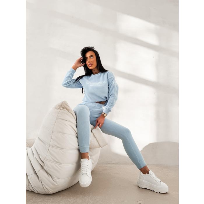 KOMPLET DRES DAMSKI POLAROWY LAMPAS OLAVOGA LENTO SKY BLUE