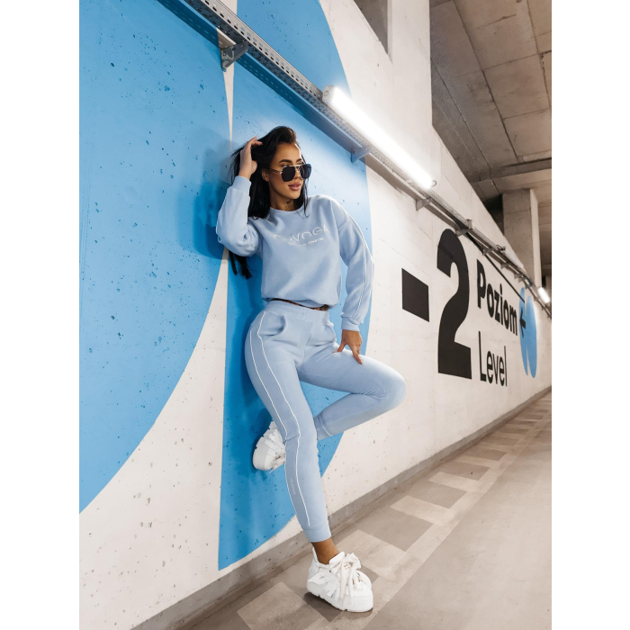 KOMPLET DRES DAMSKI POLAROWY LAMPAS OLAVOGA LENTO SKY BLUE