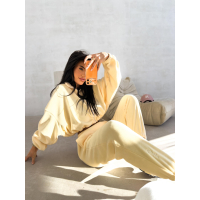 KOMPLET DRES DAMSKI POLAROWY OVERSIZE OLAVOGA COZIER COCONUT