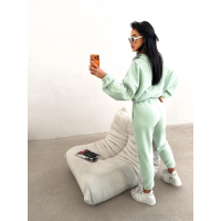 KOMPLET DRES DAMSKI POLAROWY OVERSIZE OLAVOGA COZIER MINT