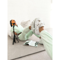 KOMPLET DRES DAMSKI POLAROWY OVERSIZE OLAVOGA COZIER MINT
