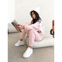 KOMPLET DRES DAMSKI POLAROWY OVERSIZE OLAVOGA COZIER PUDER BEIGE