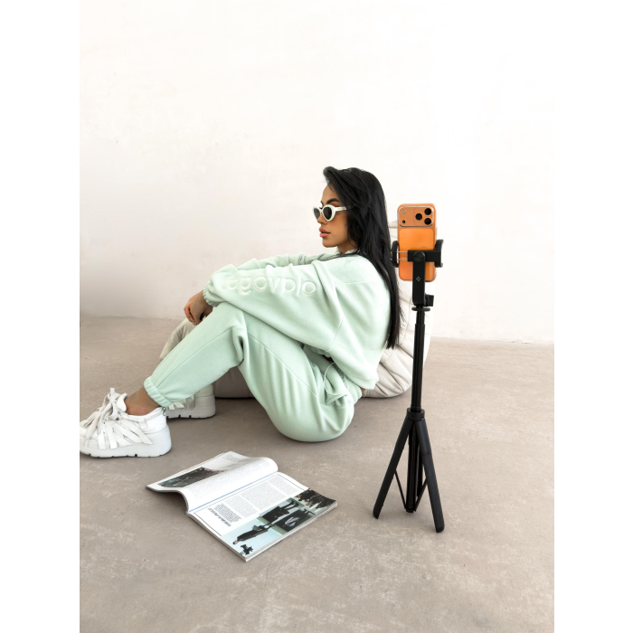 KOMPLET DRES DAMSKI POLAROWY OVERSIZE OLAVOGA COZIER MINT