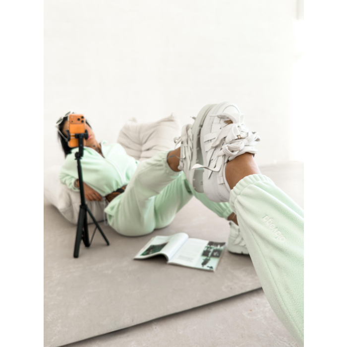KOMPLET DRES DAMSKI POLAROWY OVERSIZE OLAVOGA COZIER MINT