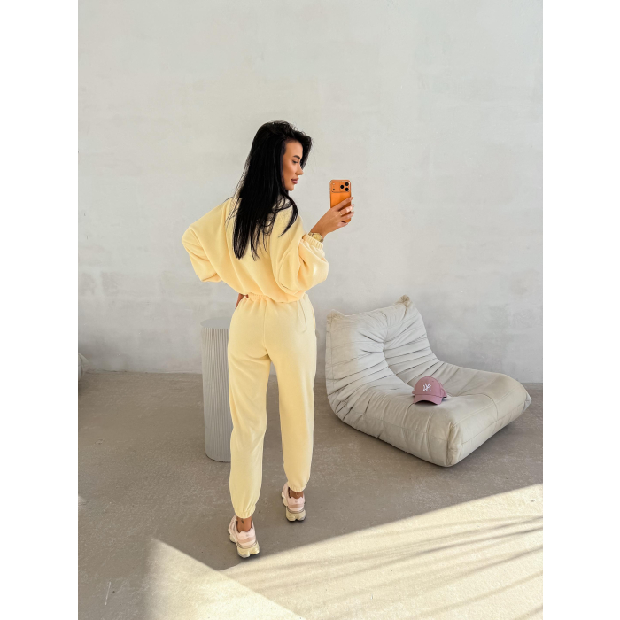 KOMPLET DRES DAMSKI POLAROWY OVERSIZE OLAVOGA COZIER COCONUT