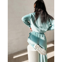 KOMPLET DRES DAMSKI WELUROWY OLAVOGA IMPERIAL GREEN