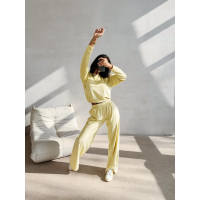KOMPLET DRES DAMSKI WELUROWY OLAVOGA IMPERIAL YELLOW